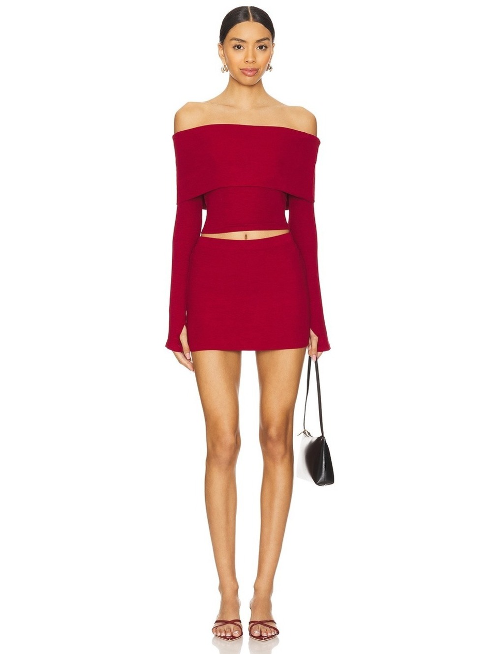 Superdown MARKS SKIRTS SET top and skirt in red